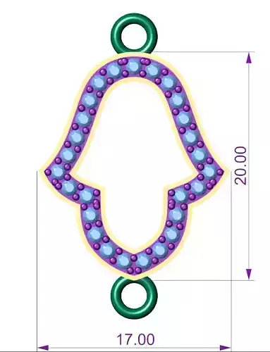 Hamsa Hand Pendant Fine Jewelery