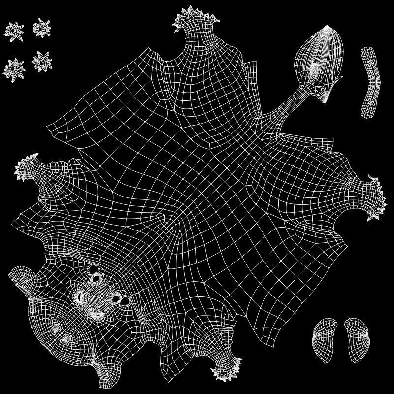 Bull 3D Model cartoon with big horns 3D model_5