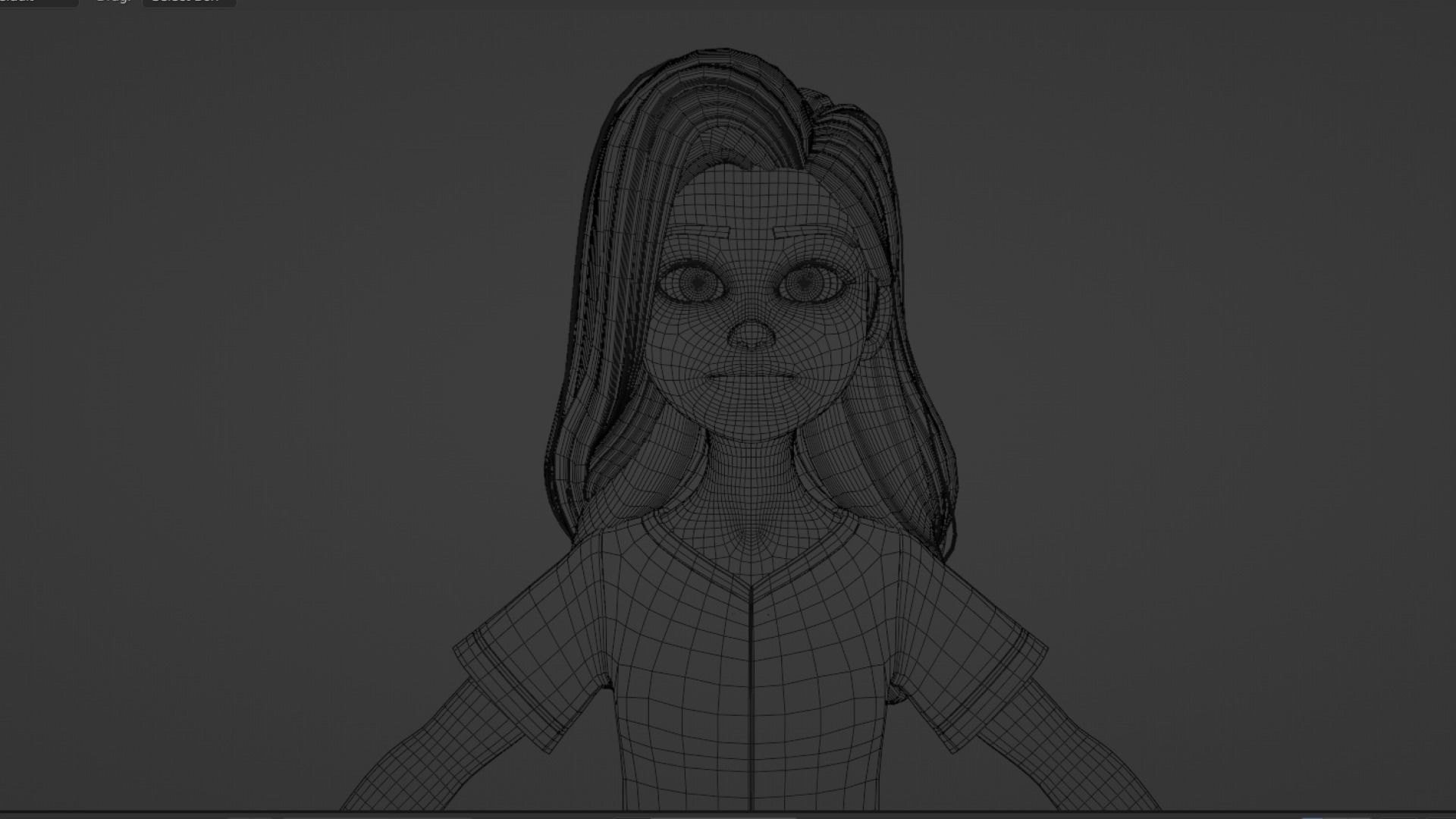 Nurse Cartoon Female Character Low-poly 3D model_29