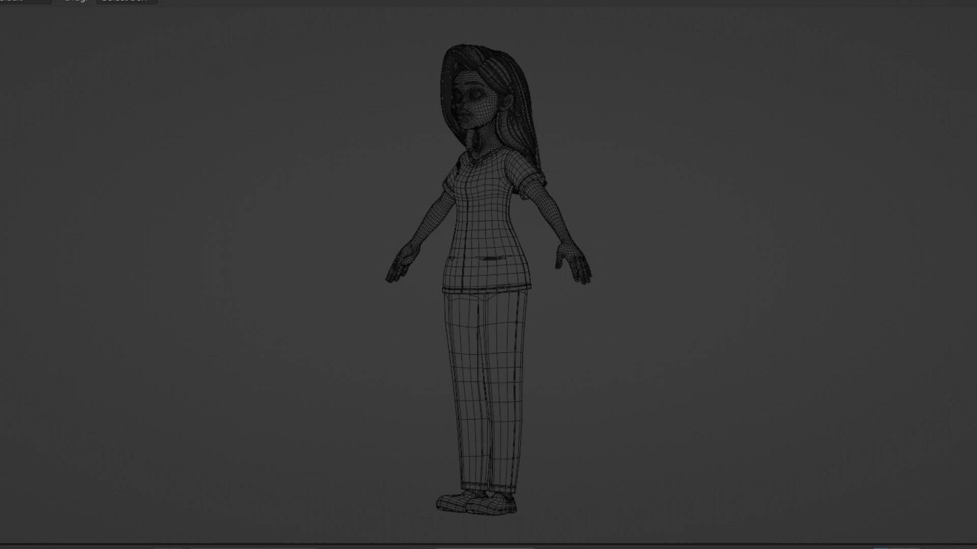 Nurse Cartoon Female Character Low-poly 3D model_32