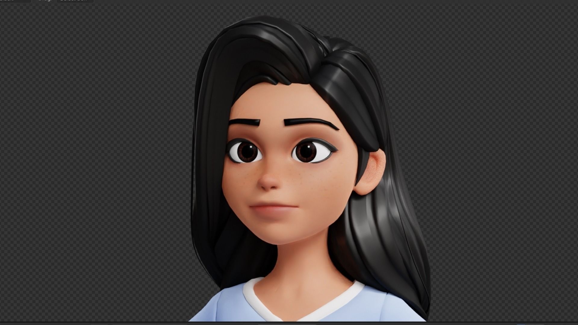 Nurse Cartoon Female Character Low-poly 3D model_23