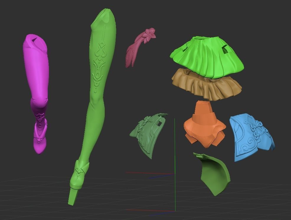 Keqing - Genshin Impact - Garage Kit 3D print model_7