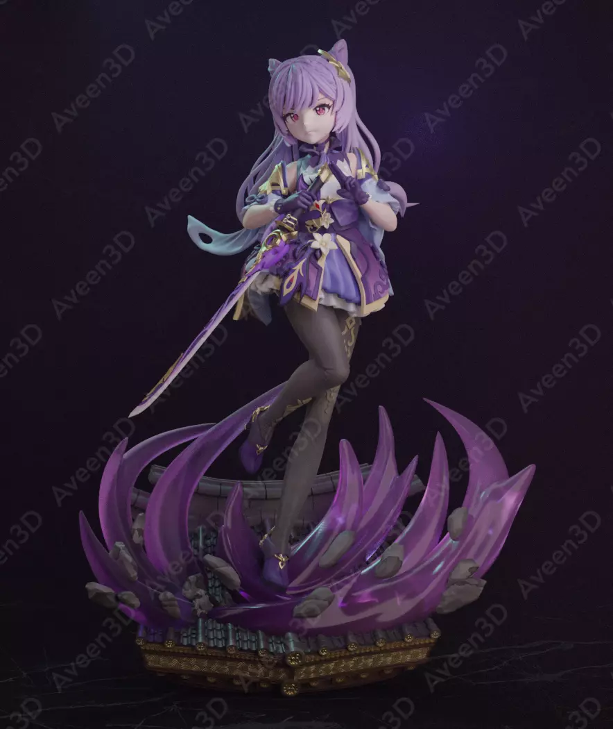 Keqing - Genshin Impact - Garage Kit 3D print model_0