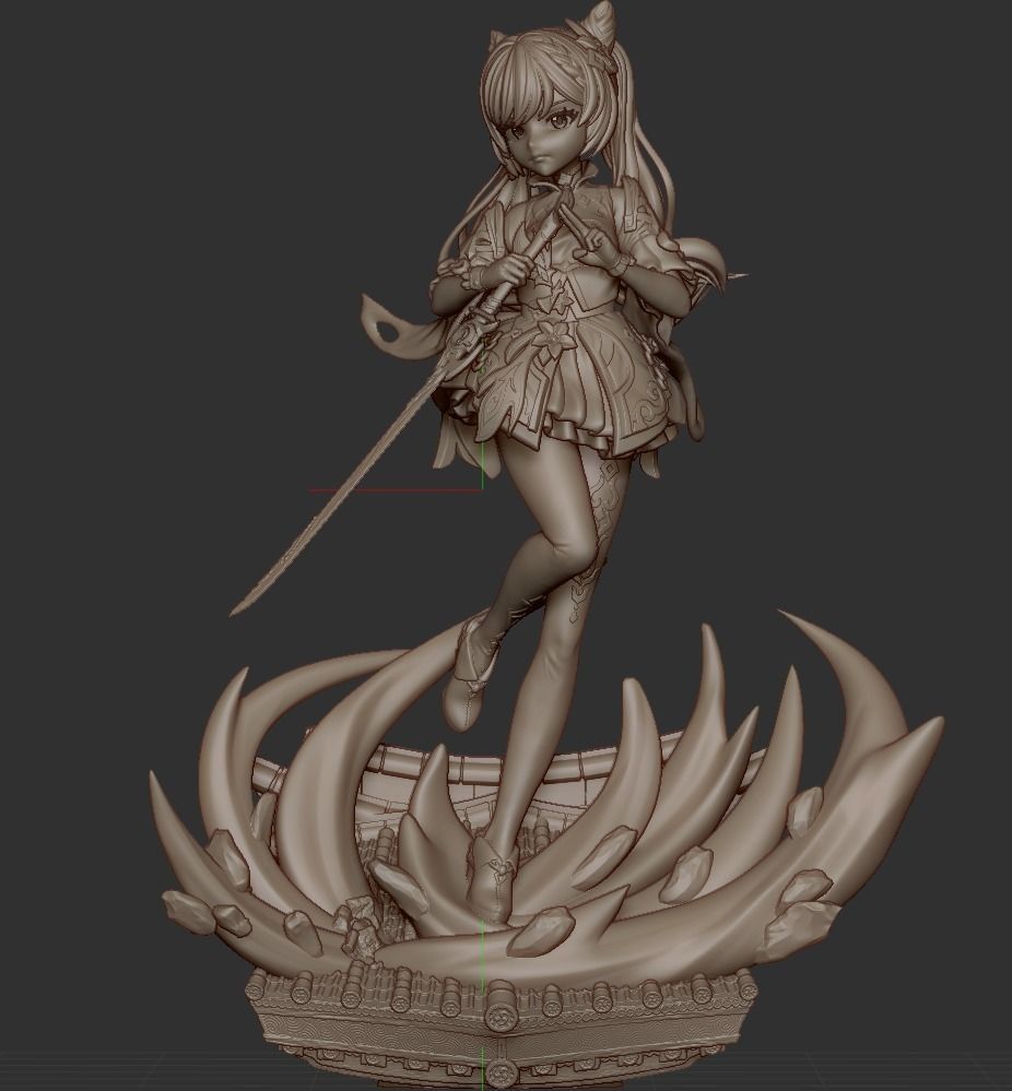 Keqing - Genshin Impact - Garage Kit 3D print model_1