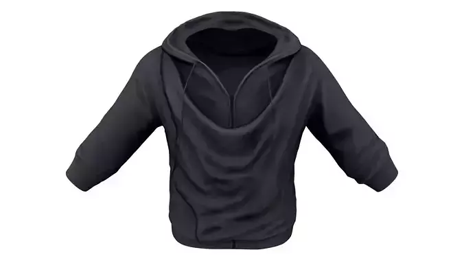 Men Black Slim Fit Long Sleeves Hoodies Sweater