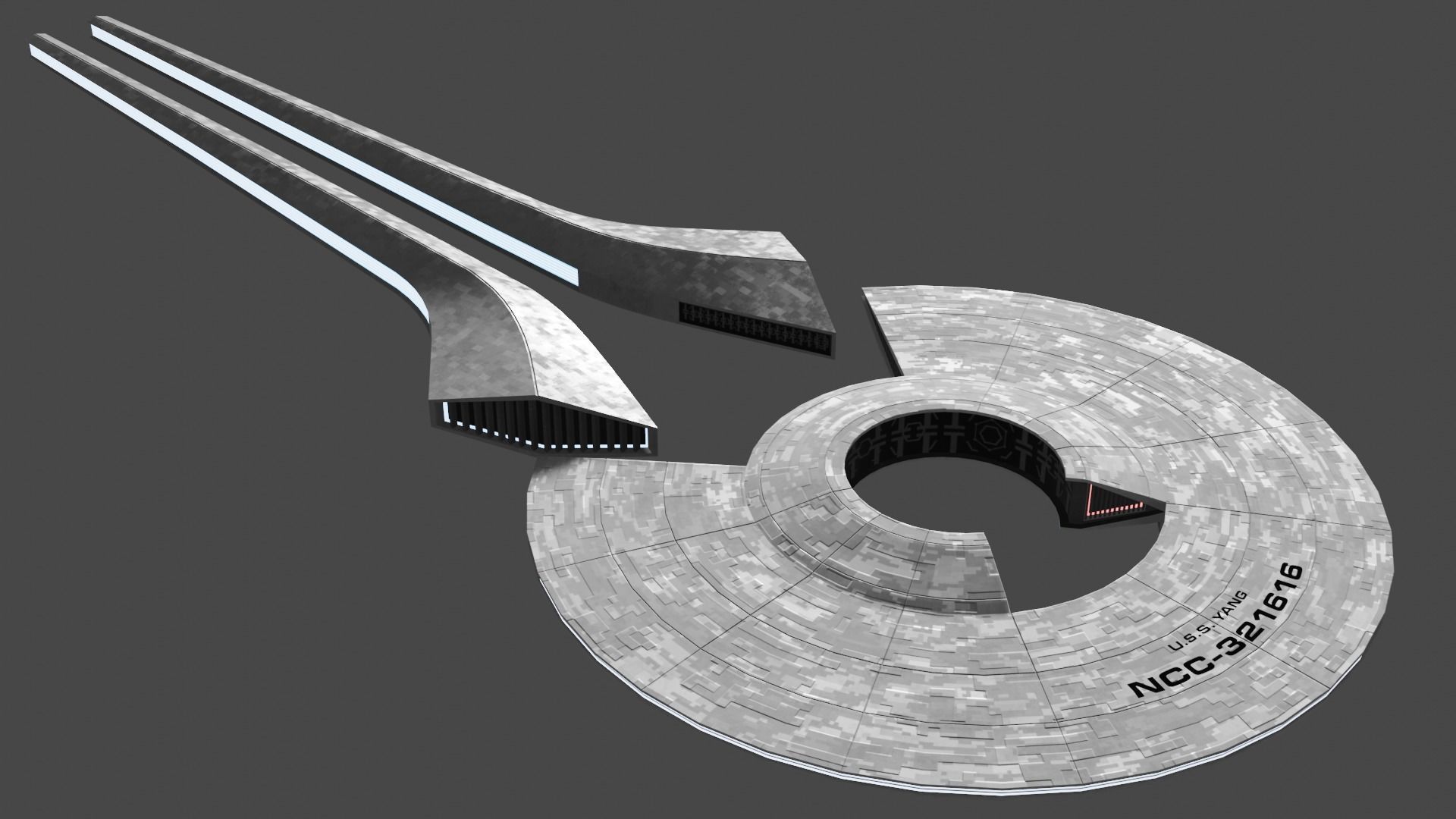 Star Trek Friendship-Class Starship Low-poly 3D model_6