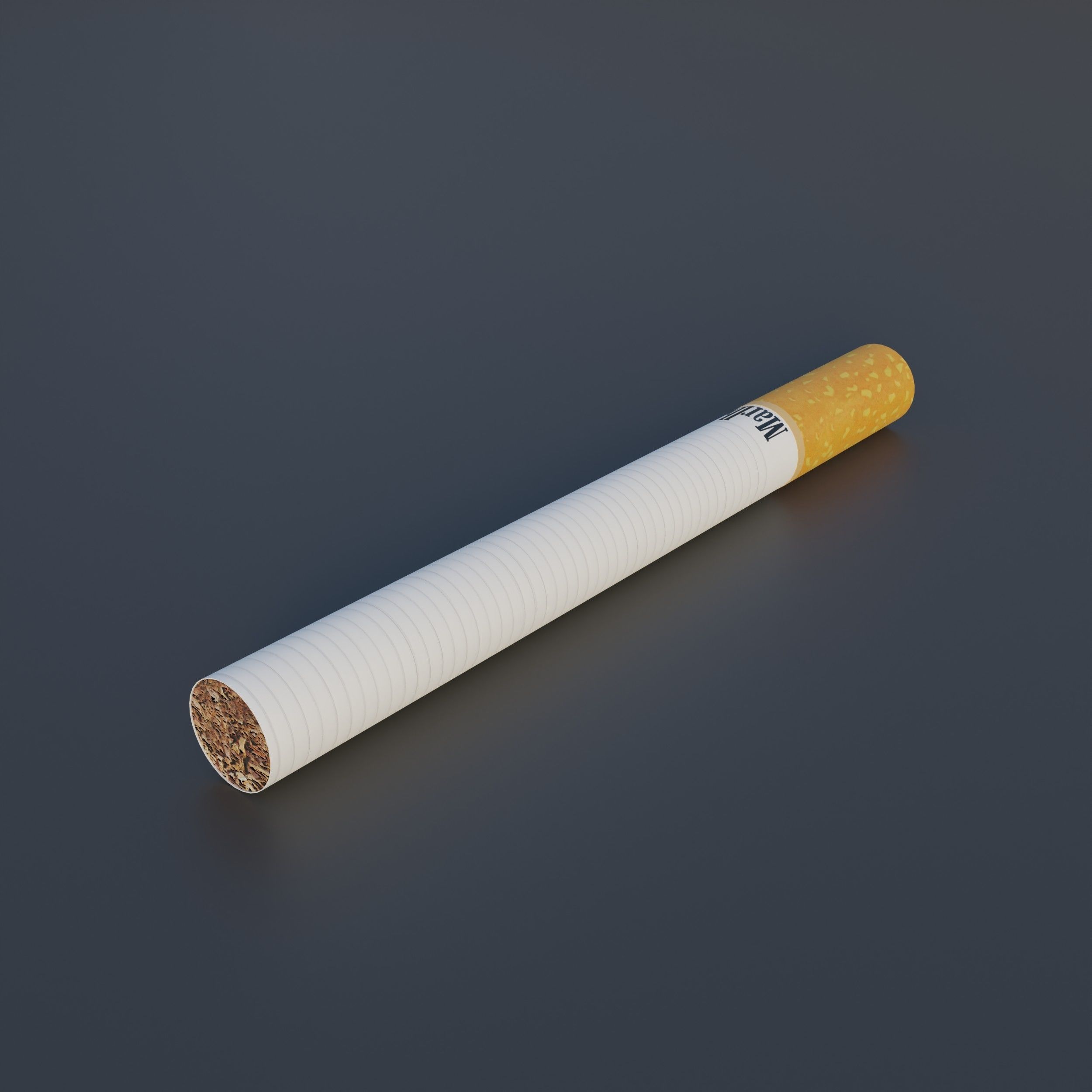 Cigarette Low Poly Free low-poly 3D model_1