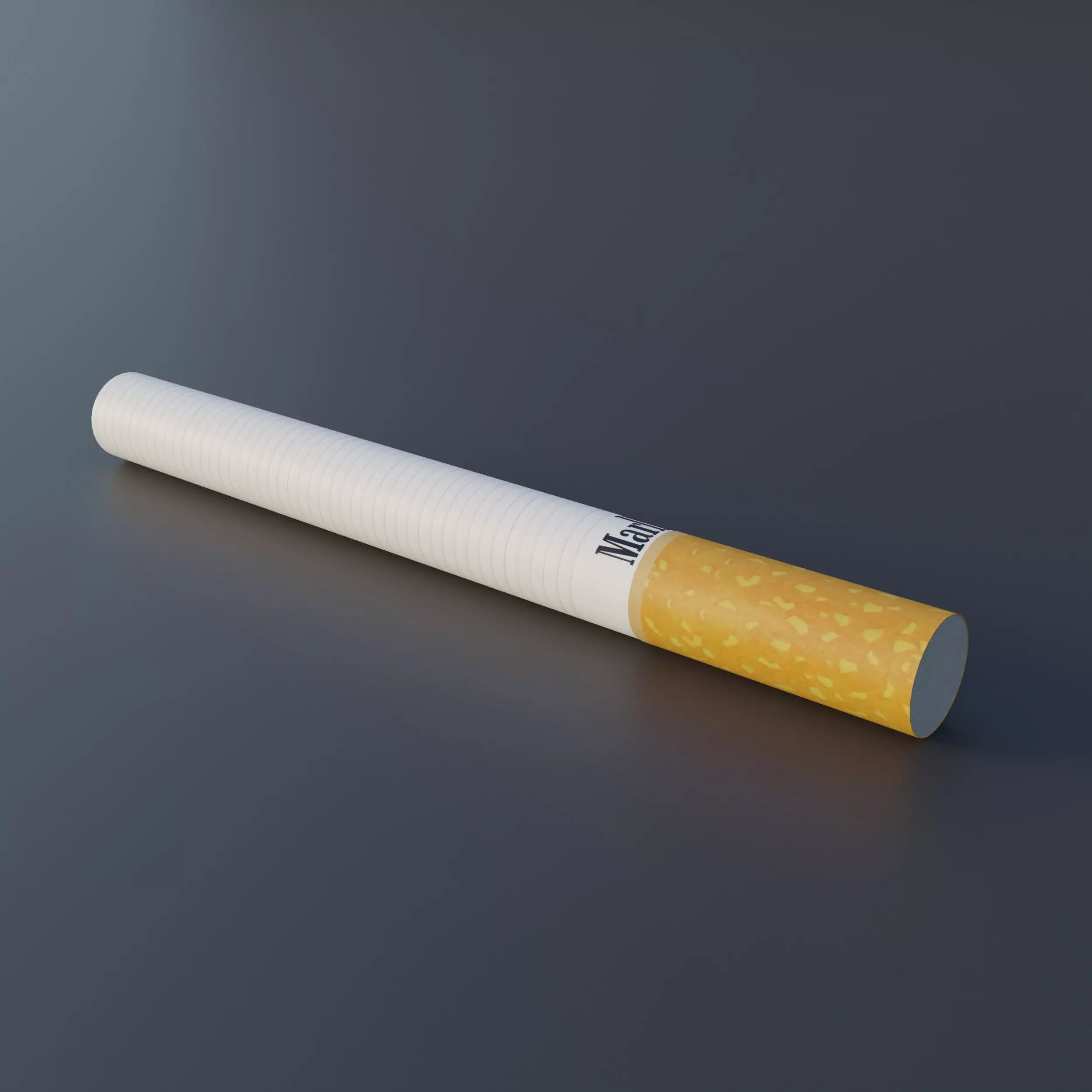 Cigarette Low Poly Free low-poly 3D model_0
