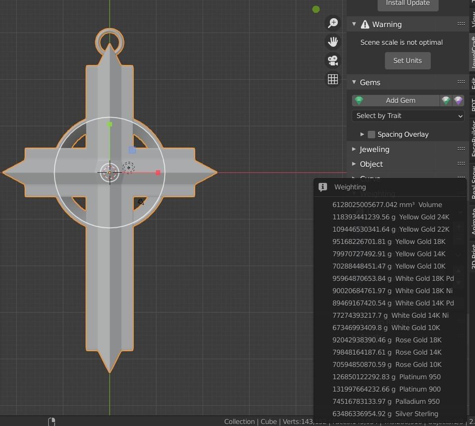 Crucifix pendant 3D print model_5