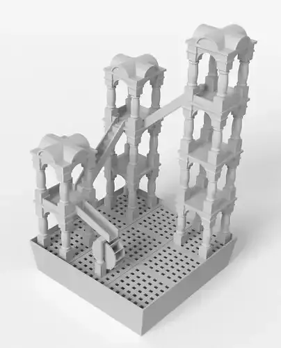 Tabletop or Chamber fountain by MC Escher 3D print model