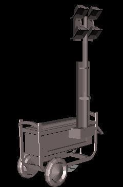 generator with light Low-poly 3D model_3