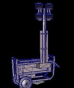 generator with light Low-poly 3D model_1
