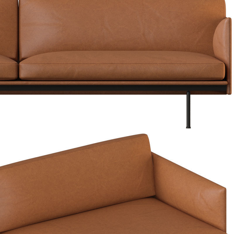 Outline Sofa 3 Seater 3D model_2