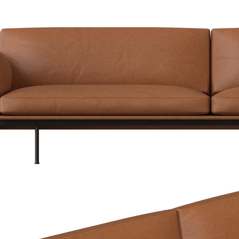 Outline Sofa 3 Seater 3D model_1