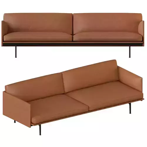 Outline Sofa 3 Seater 3D model