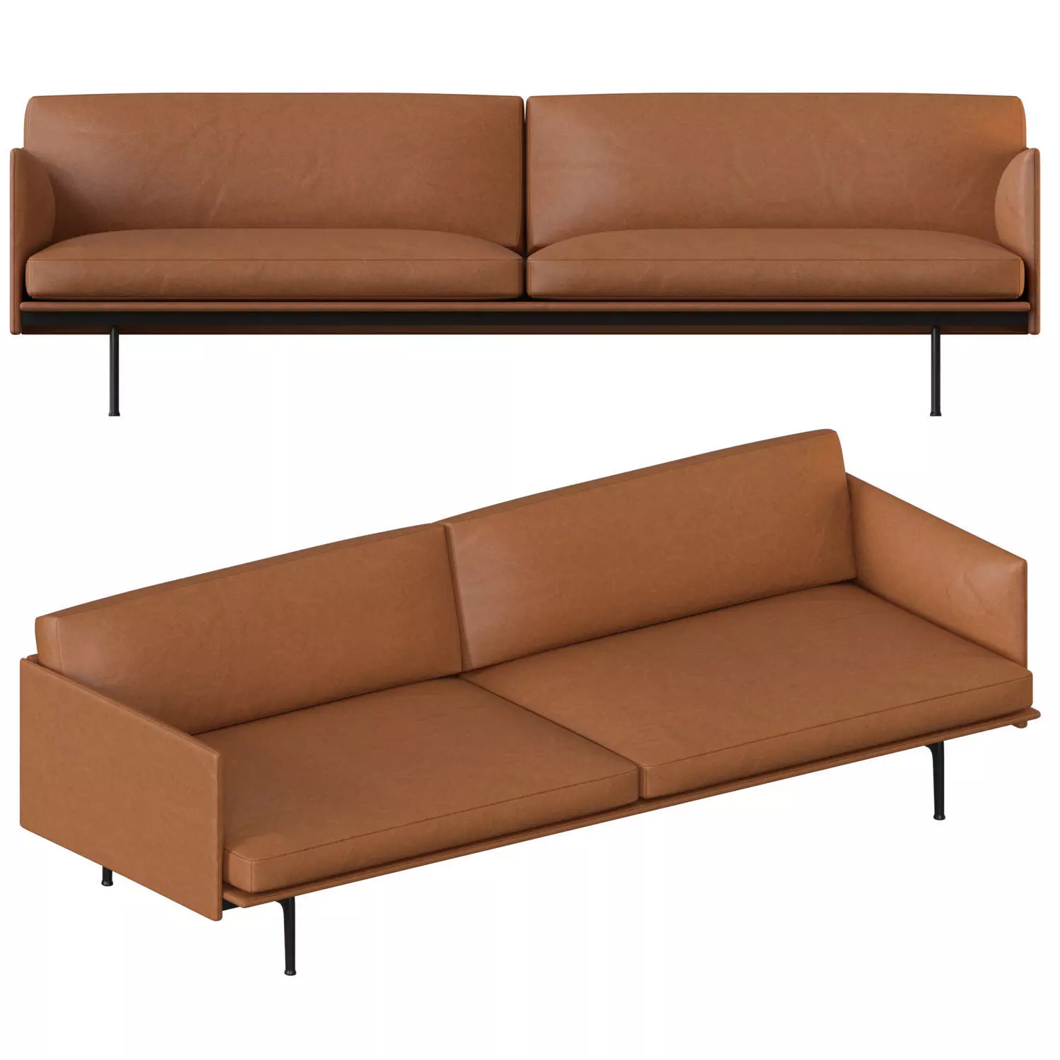 Outline Sofa 3 Seater 3D model_0