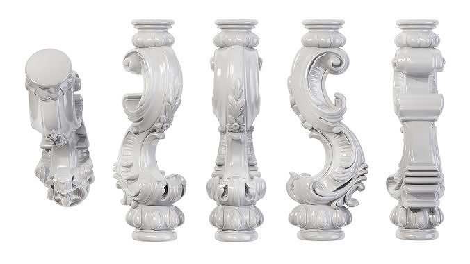 Classic leg 050 3D model 5