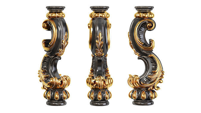 Classic leg 050 3D model 2