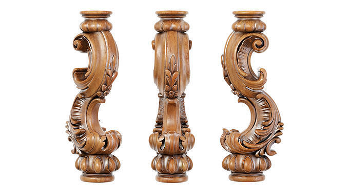 Classic leg 050 3D model 4