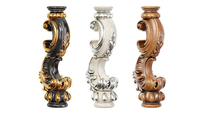 Classic leg 050 3D model 6