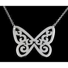 YD108 gold diamond butterfly pendant necklace 3D print model_14