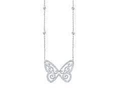 YD108 gold diamond butterfly pendant necklace 3D print model_9