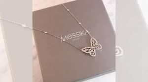 YD108 gold diamond butterfly pendant necklace 3D print model_11