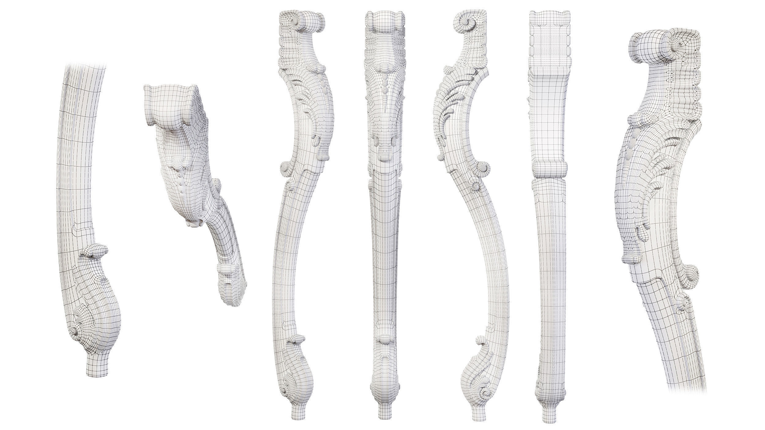 Classic leg 051 3D model_6
