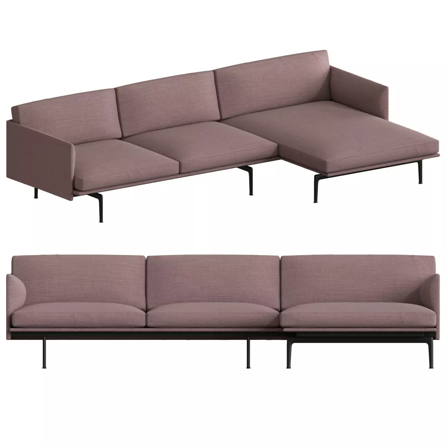 Outline Sofa Chaise Lounge 3D model