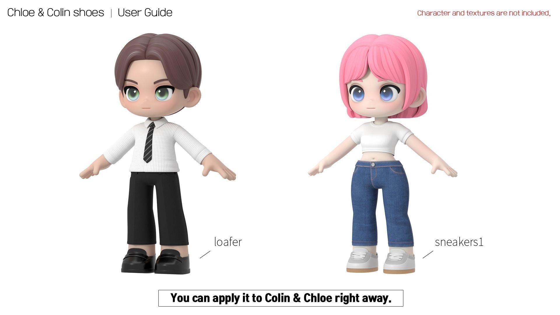 Chloe and Colin shoes Low-poly 3D model_5