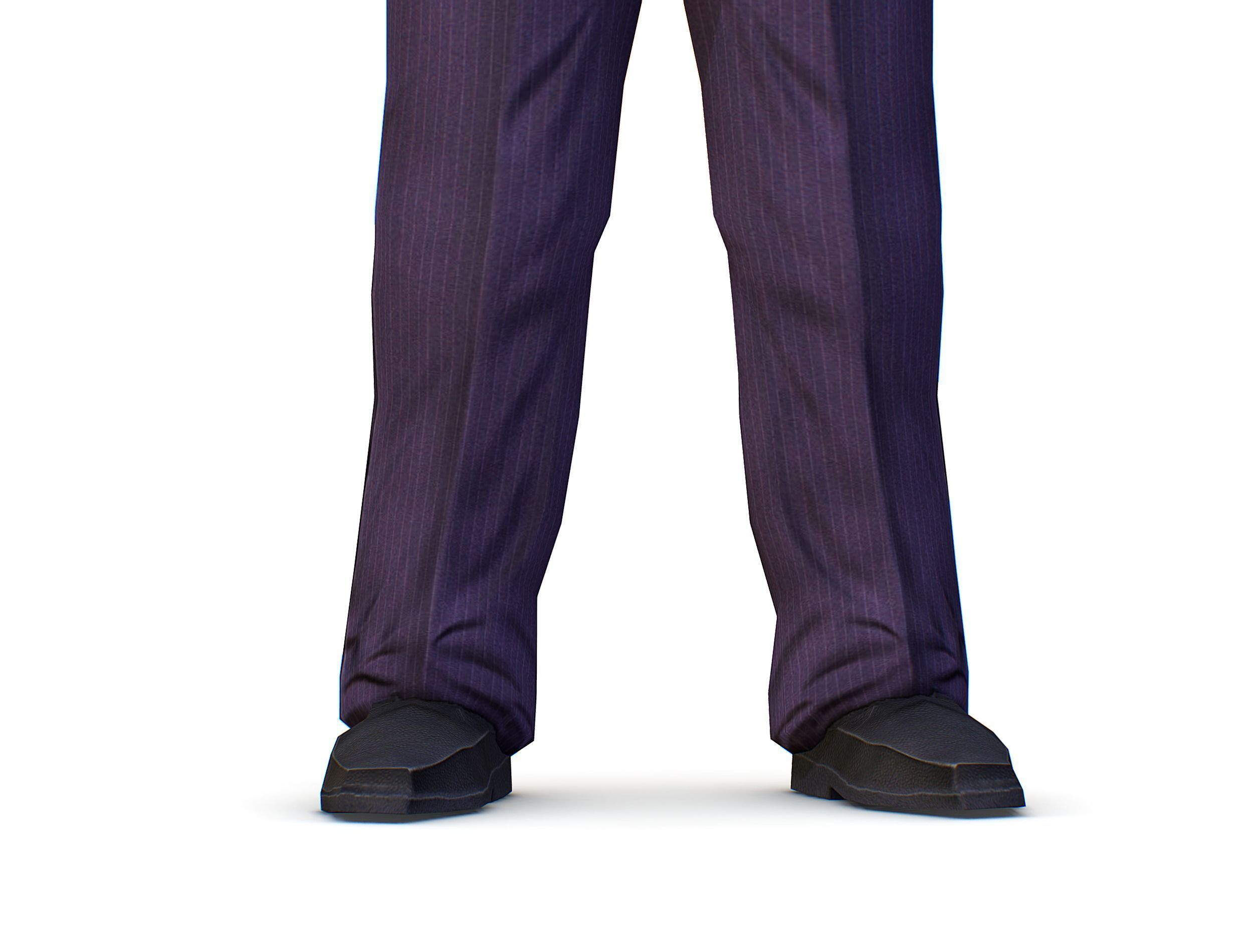 LowPoly Man Body Boss Jacket Suit Low-poly 3D model_21