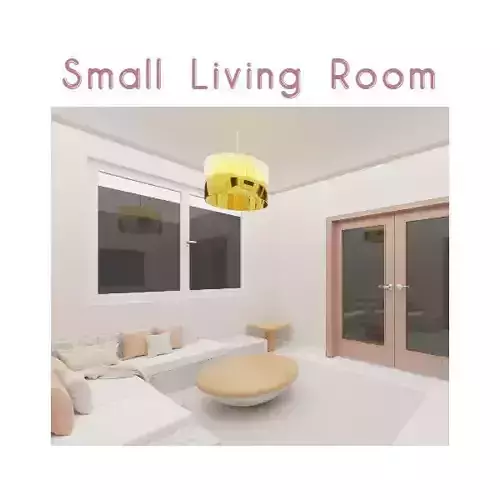 Small Living Room Low-poly 3D model