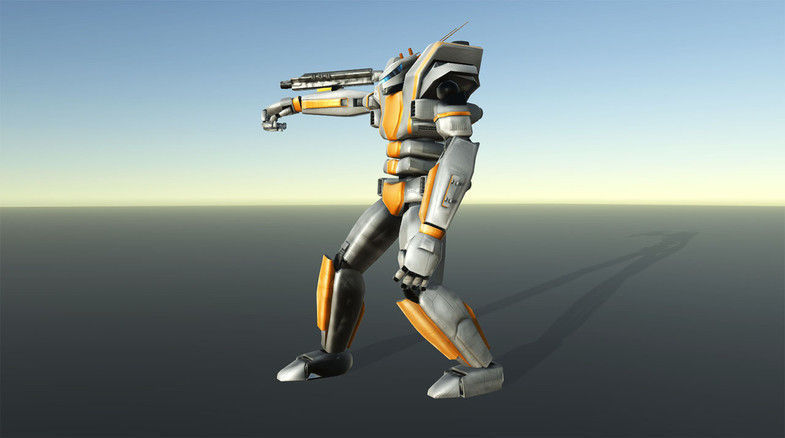 Mecha Robot Low-poly 3D model_2