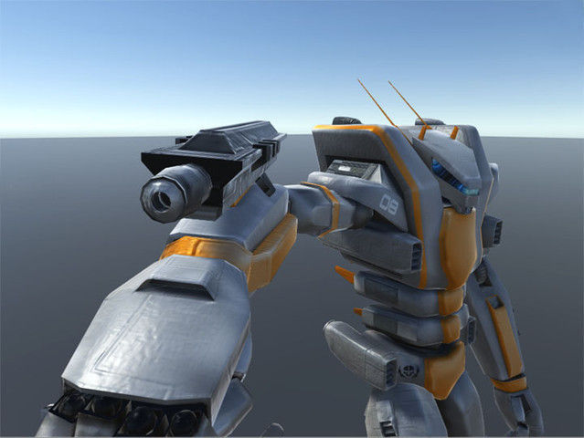 Mecha Robot Low-poly 3D model_3