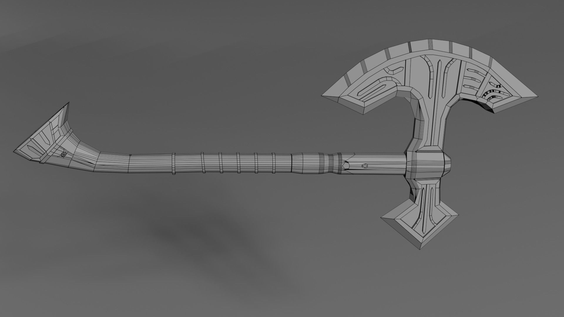 Fantasy Axe 3D model_5