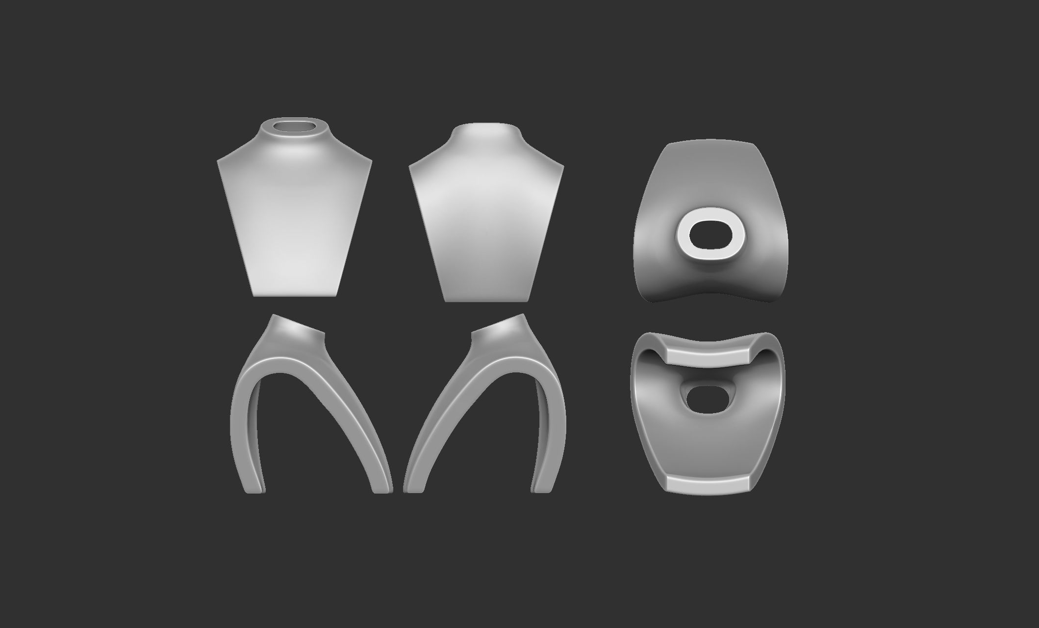 Necklace Display Bust 3D print model_10