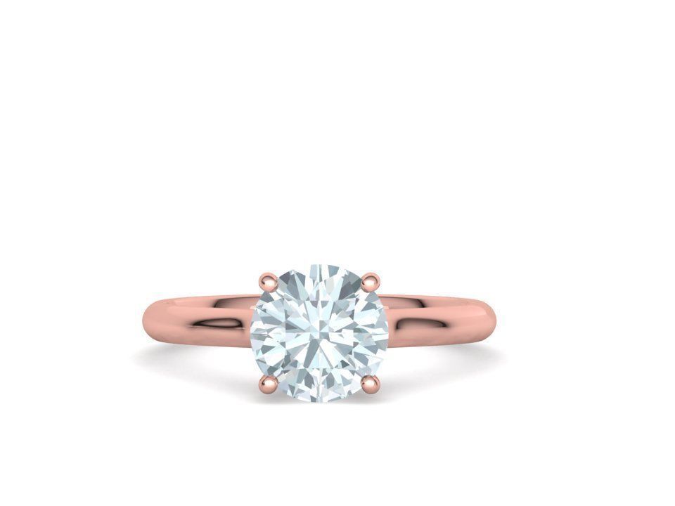 Solitaire Rings Hidden Halo Collection 3dprint Rings  _29