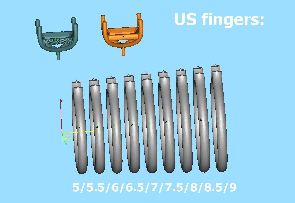 Solitaire Rings Hidden Halo Collection 3dprint Rings  _19