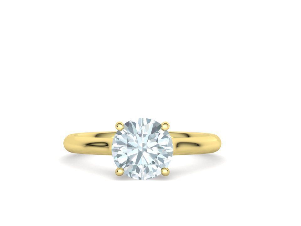 Solitaire Rings Hidden Halo Collection 3dprint Rings  _31