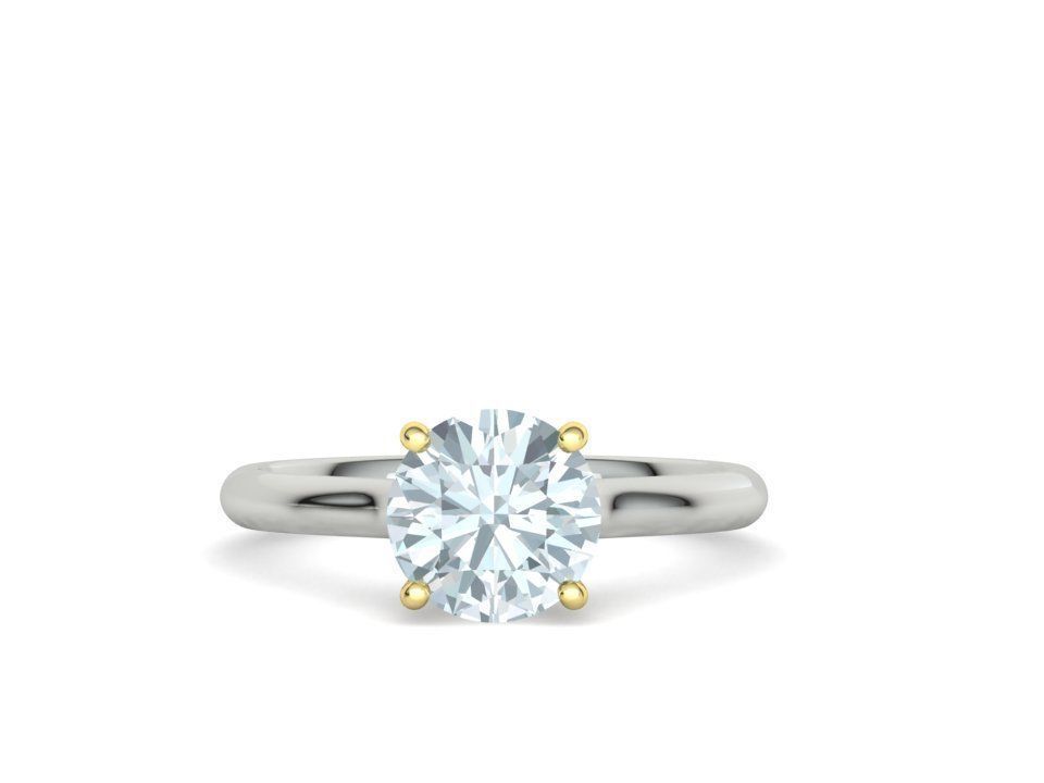 Solitaire Rings Hidden Halo Collection 3dprint Rings  _33