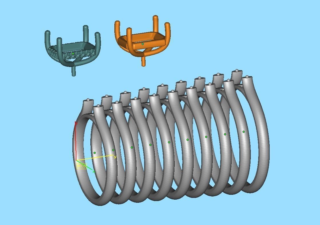 Solitaire Rings Hidden Halo Collection 3dprint Rings  _21