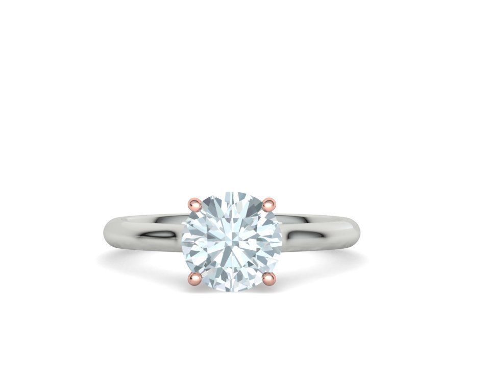 Solitaire Rings Hidden Halo Collection 3dprint Rings  _32