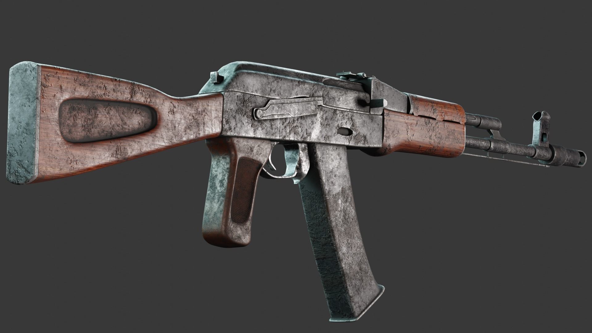 AK-74 ak - rifle Free low-poly 3D model_1