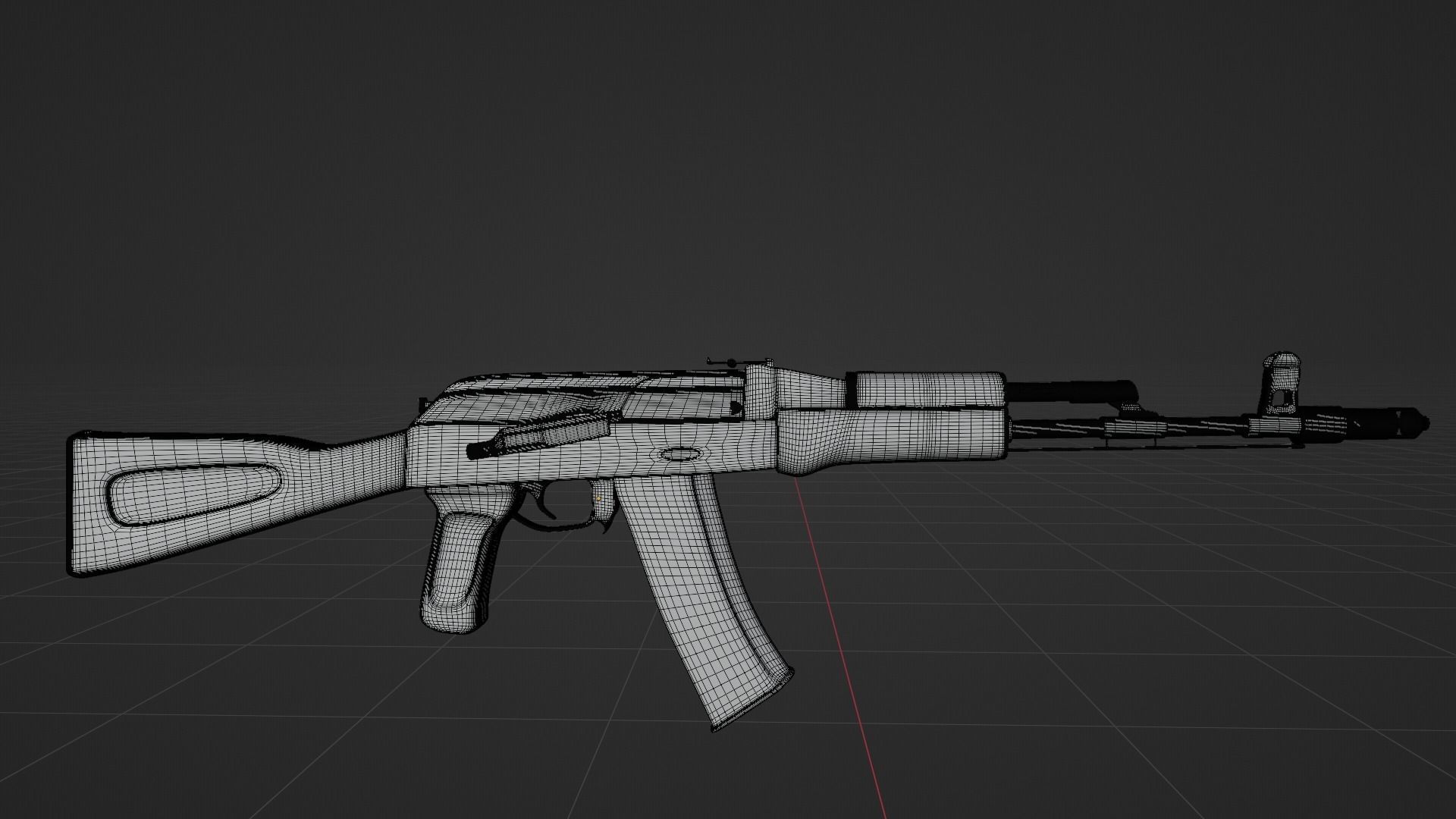 AK-74 ak - rifle Free low-poly 3D model_11