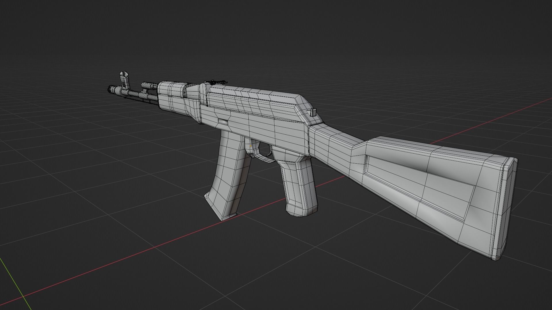 AK-74 ak - rifle Free low-poly 3D model_9