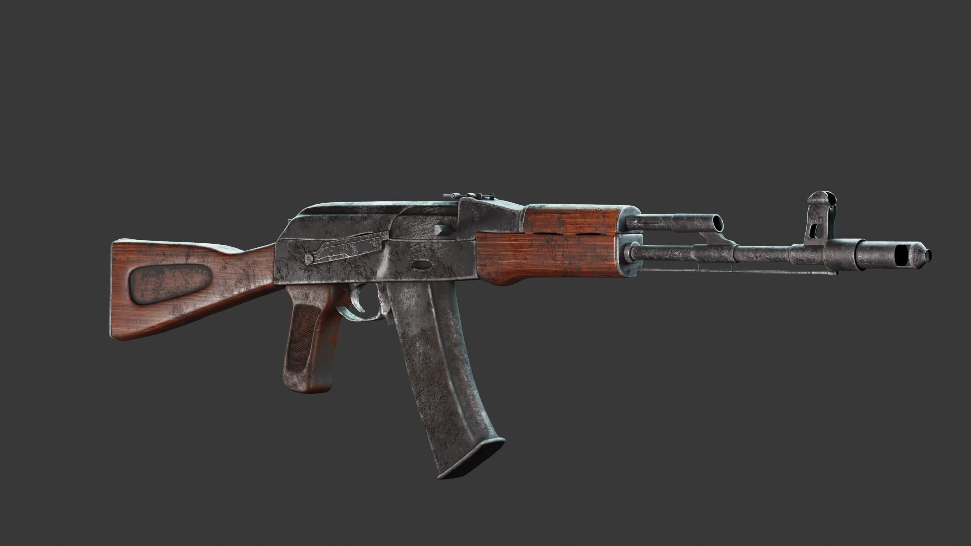 AK-74 ak - rifle Free low-poly 3D model_2
