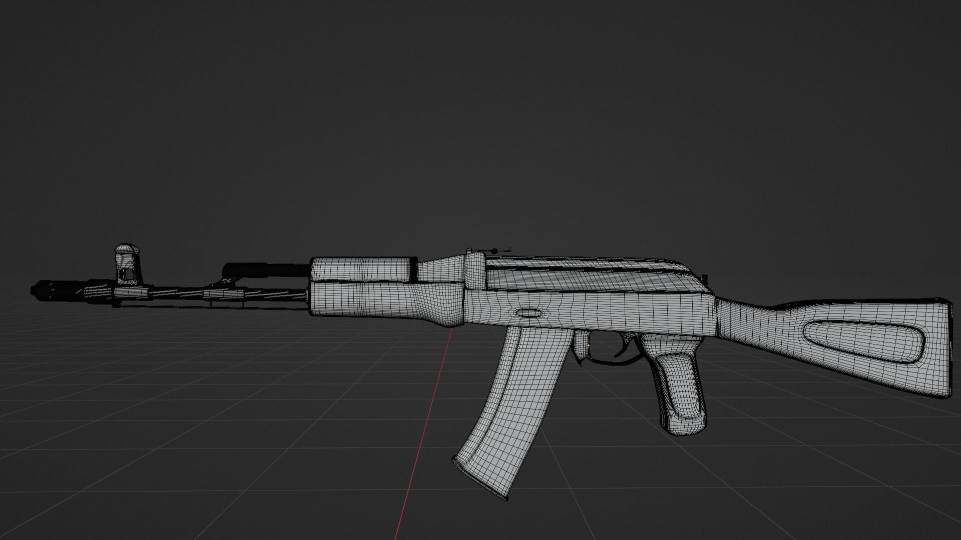 AK-74 ak - rifle Free low-poly 3D model_12