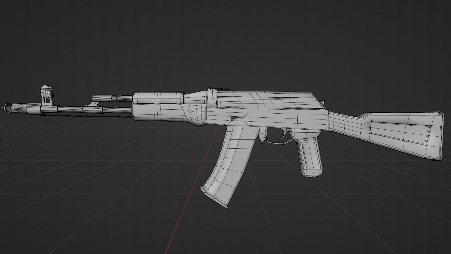 AK-74 ak - rifle Free low-poly 3D model_7