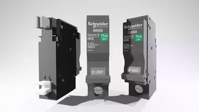 circuit-breaker C20 3D model