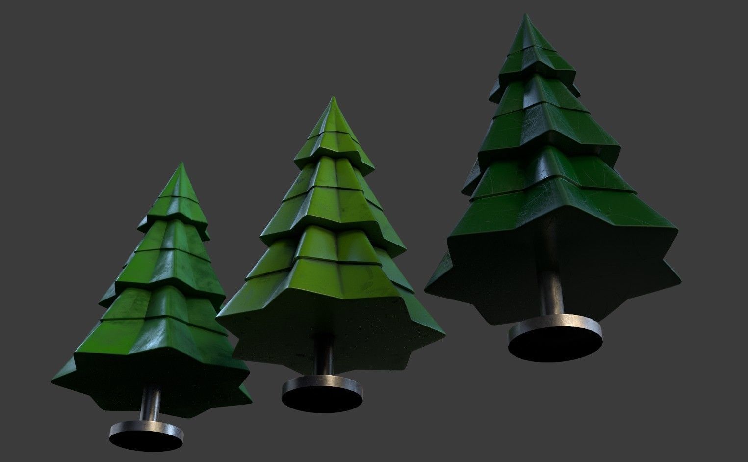 Christmas tree metal toy 3D model_5